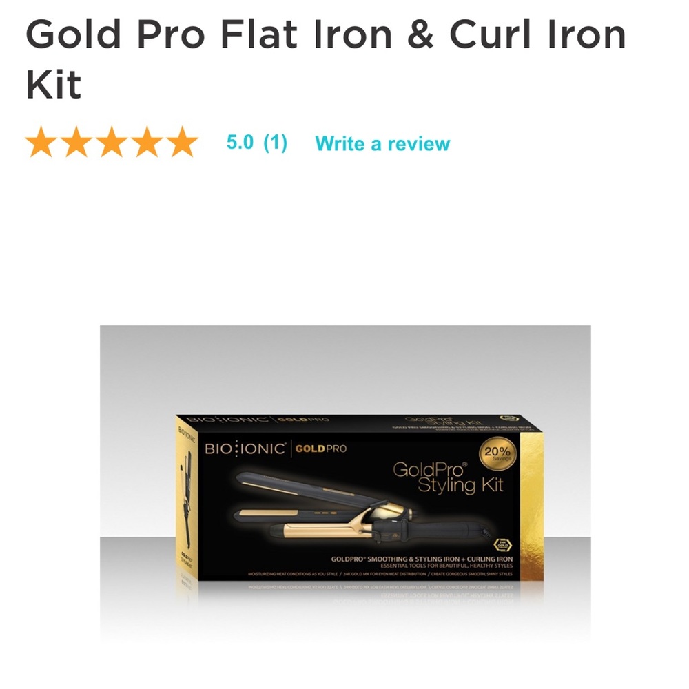 Bio:ionic gold pro styling kit